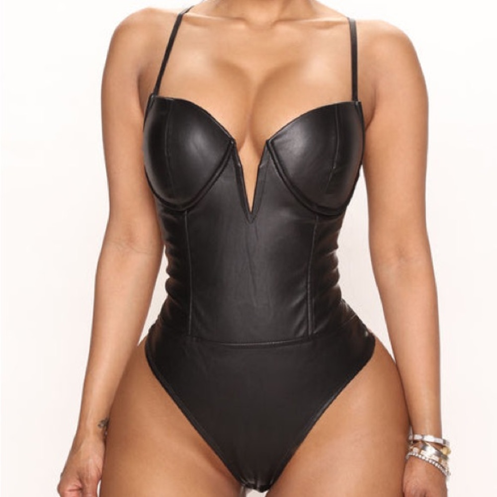 Alondra Bustier Bodysuit - Black - FASHION NOVA
